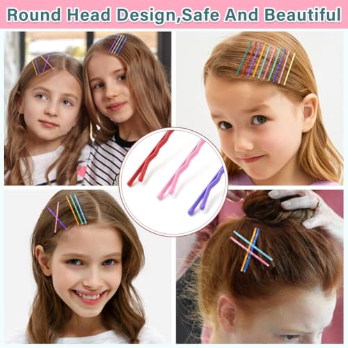 150 Colorful Bobby Pins for Women - Durable Hair Pins with Box