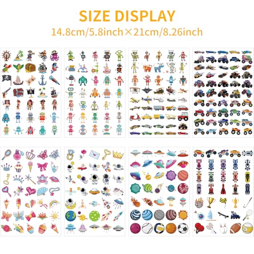 560 Temporary Tattoos for Kids – Waterproof Designs
