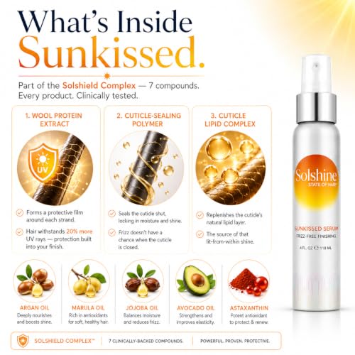 Solshine Sunkissed Hair Serum for Frizz & Fly-Aways - Nourishing Hair Treatment
