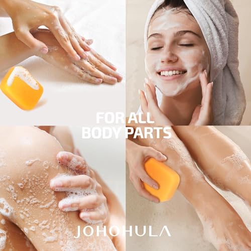 Kojic Acid Dark Spot Remover Soap Bars with Vitamin C, Retinol, Collagen, Turmeric - Smooth for Face and Body, Firm and smooth skin - 3 X 100g Bars