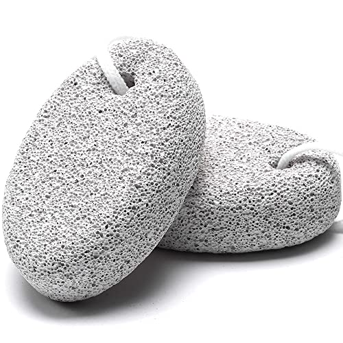 A&White Natural Pumice Stone for Feet and Hands - 2PCS Lava Pedicure Callus Remover