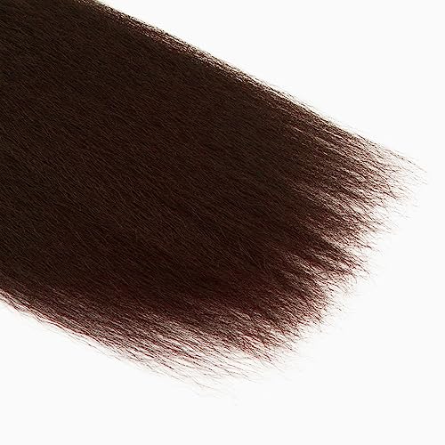 Brazilian Yaki Human Hair Bundles #4 Dark Brown 30-34 inch