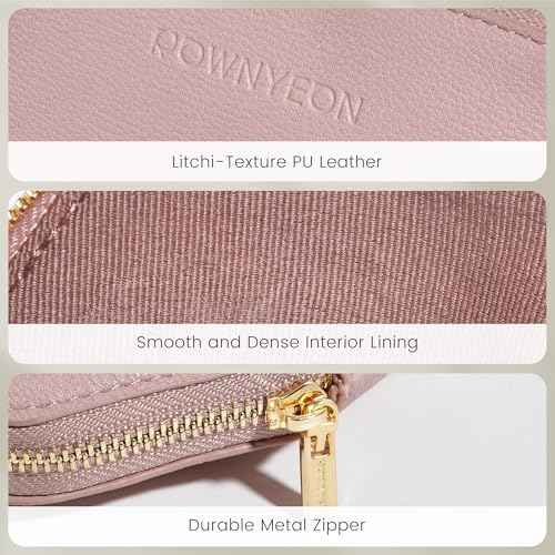 ROWNYEON BEGINMAGIC Small Makeup Bag for Purse, Mini Portable Cosmetic Bags for Women, PU Leather Coin Purse Lipstick Cosmetic Accessories Organizer, Travel Makeup Pouch Zipper Pouch for Men Women