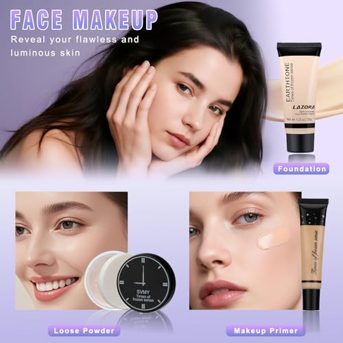 Makeup Kit for Teens - 14-Piece All-in-One Set with Palette & Brushes