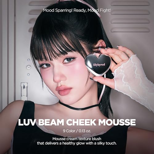lilybyred Luv Beam Cheek Mousse - Taro Cream Blush, Soft-Matte Finish