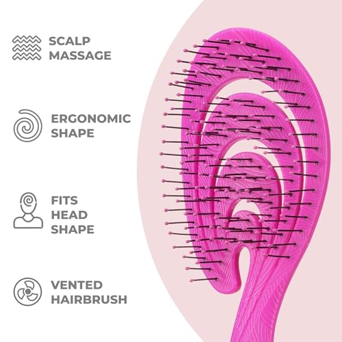 Ninabella Organic Detangling Hair Brush for All Hair Types