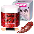 Red Body Glitter Gel - Face, Hair & Body Shimmer 80g