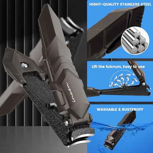 Nail Clippers for Thick Nails, INXEN Nail Clippers with Extre Wide Jaw Opening for Hard Toenails, Stainless Steel Nail Clippers £¬Nail Cutter Set for Men Women Senior