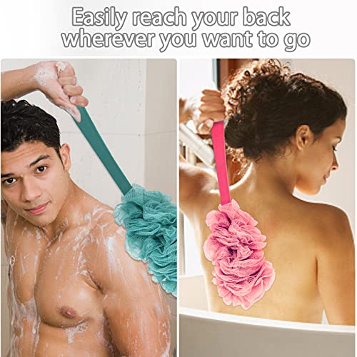 Back Scrubber with Long Handle Loofah Sponge Brush (2-Pack)