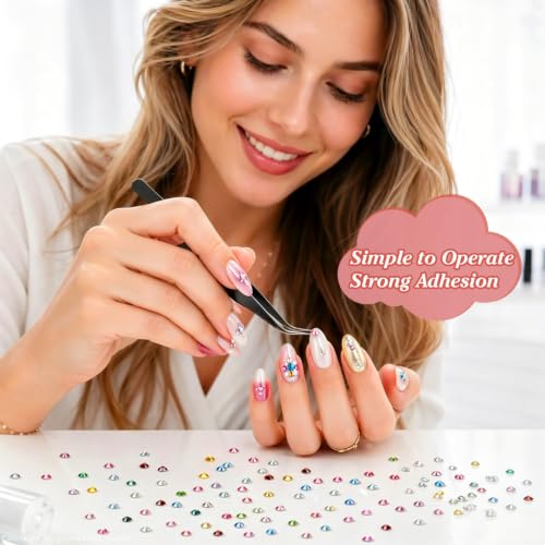 36000 Resin Rhinestones 3mm Jelly AB 28 Colors with Glue & Tweezers