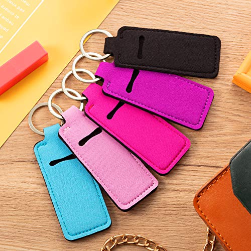 Boao 10-Piece Lipstick Holder Keychain Set with Clip