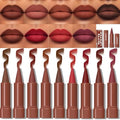 Matte Lip Liner Set - 9 Retractable Waterproof Lip Crayons