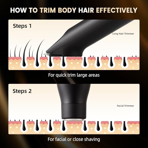 3-in-1 Body Hair Trimmer for Men - Waterproof Electric Razor