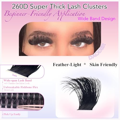 Fluff Lash Clusters 80D-260D Mega Volume D-Curl 10-18MM 504pcs