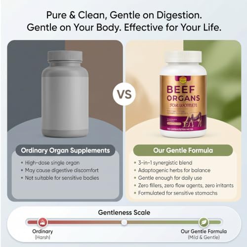 Grass-Fed Organ Supplement for Women – Liver, Kidney & Heart Blend