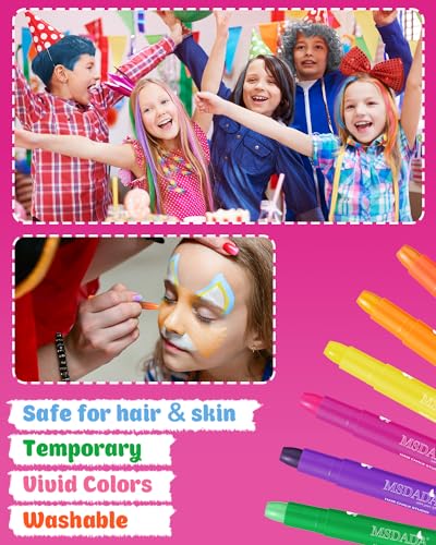 Hair Chalk for Girls - 14 Washable Colors Temporary Hair Dye Pens
