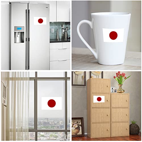 Japan Flag Sticker 11.7x8.3 Decal, 3 Pack (45 pcs)