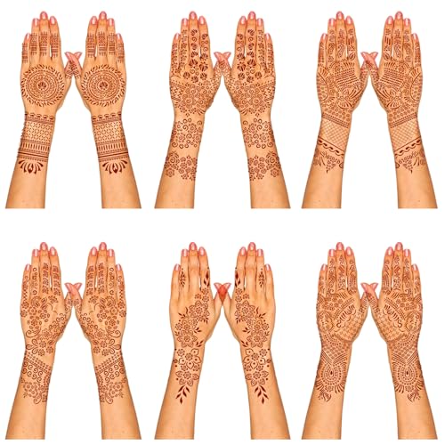 Henna Tattoo Stencil Kit - 12 Sheets Indian Designs