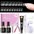 Beetles Tipex Lite Apex Nail Tips Kit - Short Square, 192pcs, 16 Sizes