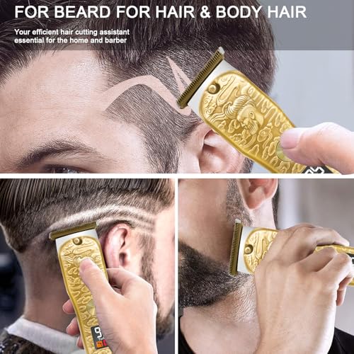 GEC Beard Hair Trimmer for Men Professional, Mustache T Blade Liners Trimmer Electric Shavers, Cordless Zero Gapped Edgers Clippers Barber Supplies,led Display,Grooming Cutting Kit£¬