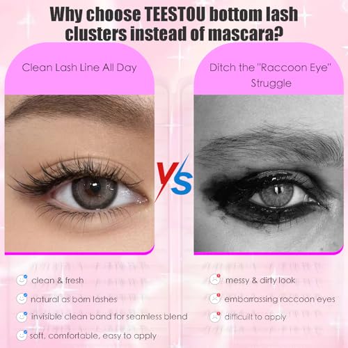 Bottom Lash Clusters Natural Wispy Clear Band J Curl 4-8mm