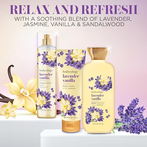 Bodycology Lavender Vanilla Body Mist 8 fl oz - Long-Lasting Fragrance