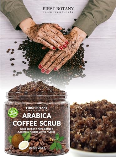 First Botany Arabica Coffee Scrub with Coconut & Shea Butter, 10 oz