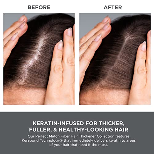 Keratherapy Keratin Infused Perfect Match Fiber Hair Thickener Spray, Medium Brown, 4 fl. oz., 140 ml - Volumizing, Thickening, & Concealing Hairspray for Scalp Coverage, Roots & Thinning Areas