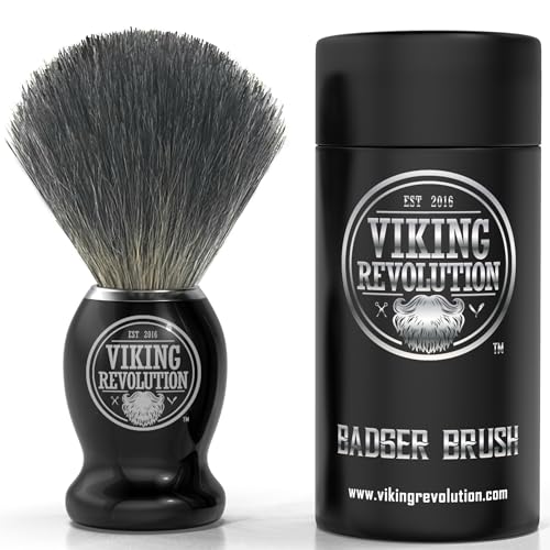 Viking Revolution Badger Hair Shaving Brush for Rich Lather & Gentle Exfoliation
