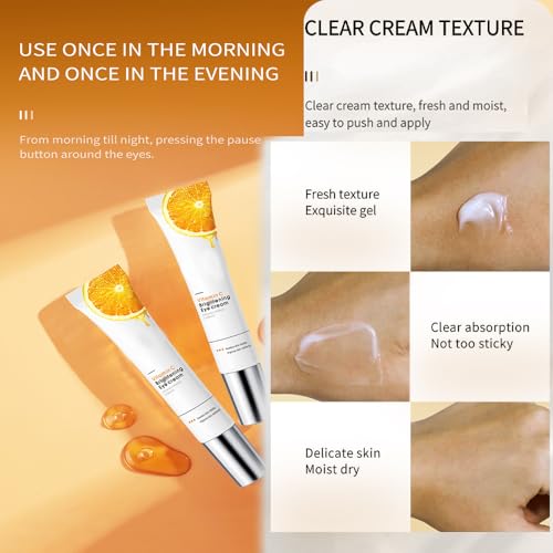 Ojeras Tratamiento Para Mujer, Vitamin c Eye Cream, Eye Tightener Cream for Under Eye Bags, Skin Renewing Anti Aging Eye Cream, Under Eye Cream for Women Mens (40g Crema para Las Ojeras Oscuras Mujer)