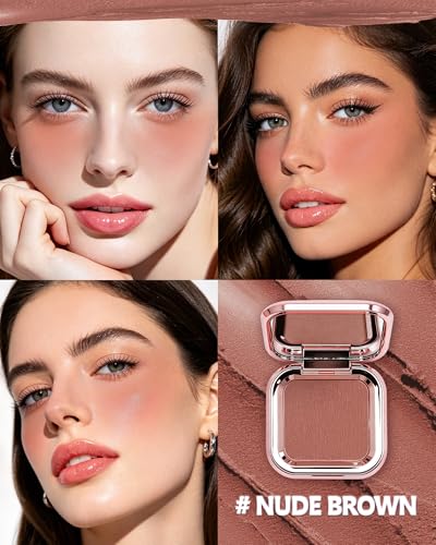 Baked Cream-to-Powder Blush with Mirror & Brush - Waterproof