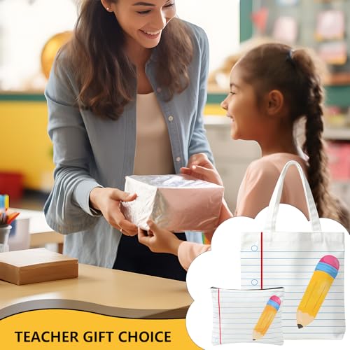 Canvas Tote Bag Set 12-Pc Back to School Supplies