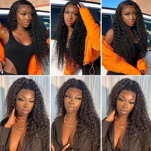 Brazilian Human Hair Bundles Curly Wave 26-30 Inch - 3 Bundles #1B Black | DiexrLamx