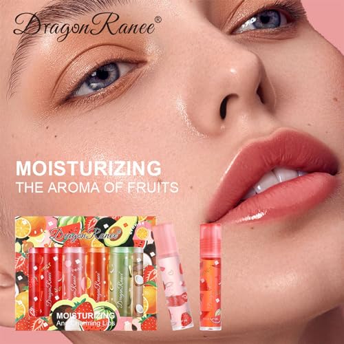 Moisturizing 6 Pcs Roll-on Lip Oil Set Fresh Lip Glaze Transparent Colorless Moisturizing Lip Lotion Hydrating Lip Oil Set for Lip Care (#4)