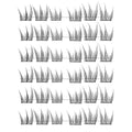 Synthetic Mink False Eyelashes, 3 Pairs, Strip Adhesive, Black (Green)