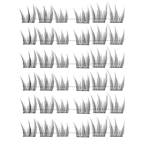 Synthetic Mink False Eyelashes, 3 Pairs, Strip Adhesive, Black (Green)