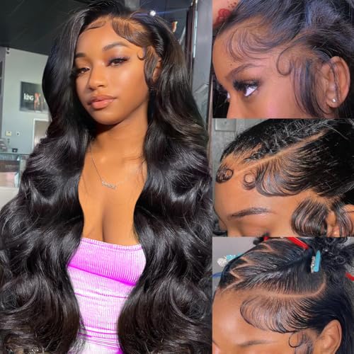 13x6 Lace Front Wig Human Hair 30" Body Wave 200% Density