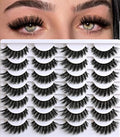 Mink Lashes Fluffy Wispy 14 Pairs Natural Cat Eye Strips