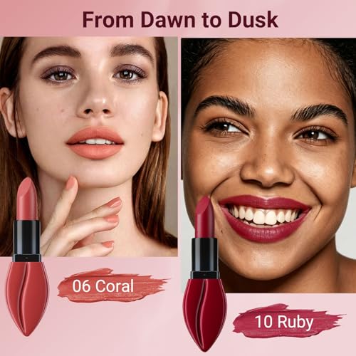 Matte Lipstick Set - Mocha & Plum Duo for Women
