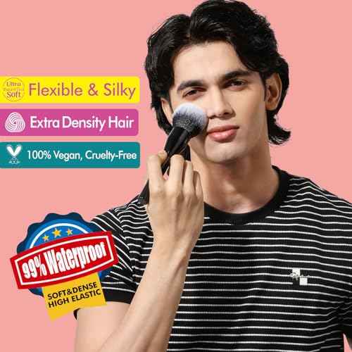 Bueart Design Extra Large Powder brush,Blending brush for all-over setting makeup,Flawless Face brush with Big fluffy head for blush,blending,Buffing,liquid,cream,Vegan Cruelty-Free M2