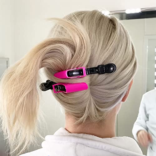 Mixed Hair Clips for Women Wide Teeth & Double-Hinged Styling Sectioning Clips - 10 Pack