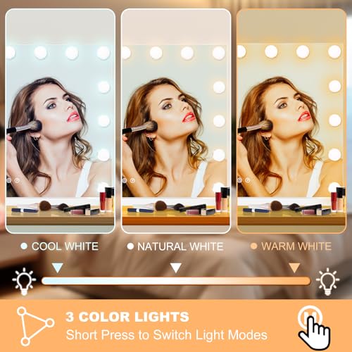 Moonee Hollywood Vanity Mirror with Lights - 23" x 18"