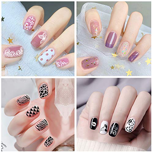 Biutee Nail Stamping Plates Set 14pcs with Stamper & Scraper - Floral, Geometric & Vintage Designs