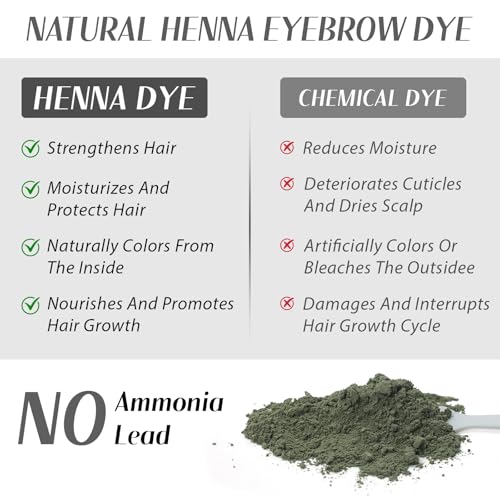 Henna Eyebrow Tint Kit - Professional Smudge-Proof Color Dark Brown