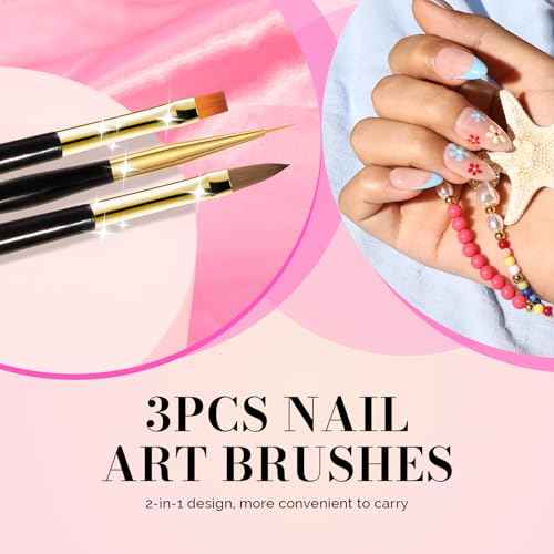 MelodySusie 31Pcs Nail Art Brushes Nail Art Tool Set,Nail Dotting Tools Striping Nail Art Brushes for Liner Brushes Nail Drawing Pen For Nail Design for Home and Salon Use