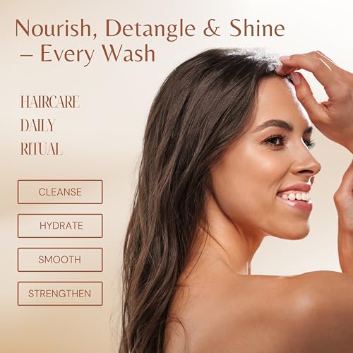 Edenika Botanicals Ginger Shampoo & Conditioner Set - Organic, Fortifying & Nourishing 16oz Each