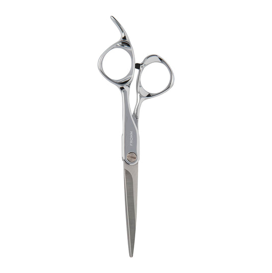 Fromm Professional Explore 5.75" Hair Cutting Shears for Wet and Dry Hair, Polished Silver Japanese Steel Scissors with Beveled Blade