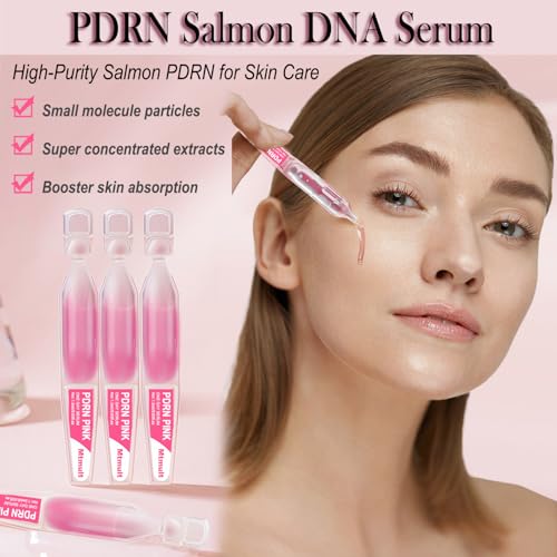 Mtmult Salmon PDRN Serum, Salmon DNA for Face, PDRN Serum - Intense Firming, Repairing, Moisturizing with Collagen, Glutathione, Hyaluronic Acid, 0.05 fl.oz x 10