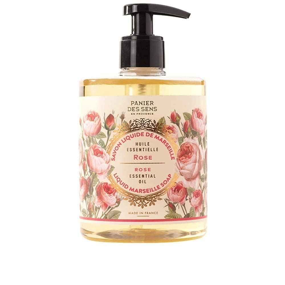 Panier des Sens – Rose Foaming Liquid Hand Wash & Moisturizing Hand Cream – Hand Soap and Lotion Set - with Coconut Oil, Shea Butter – French Hand Care – Gentle Formula – 97% Natural Ingredients