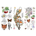 Floral Fox Temporary Tattoos for Adults - Waterproof, 5-7 Days